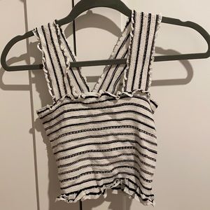 SMOCKED CROP TOP